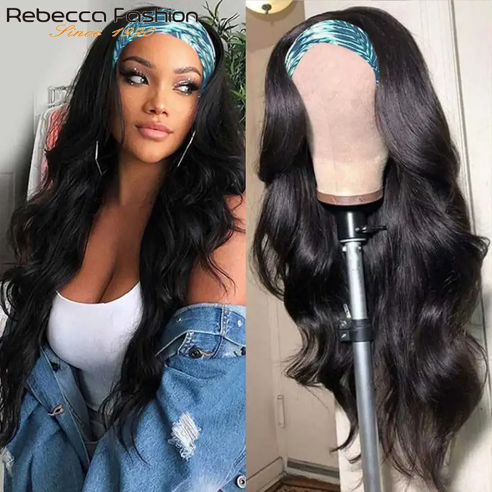 28inches Headband Wig Human Hair Body Wave Wig 150% Density Remy Human Hair Wigs For Black Women Brazilian Ready To Wear Wig