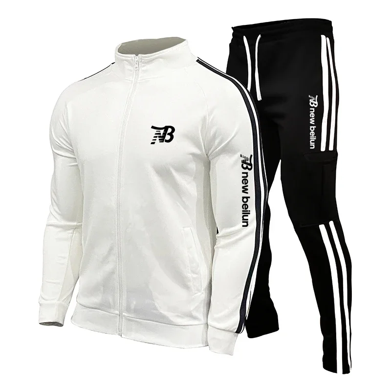 2023 neue NB Männer der Herbst Winter Sets Zipper Sweatshirt Zwei Stücke Lässige Männlichen Mode Gym Marke Kleidung Schweiß Anzug