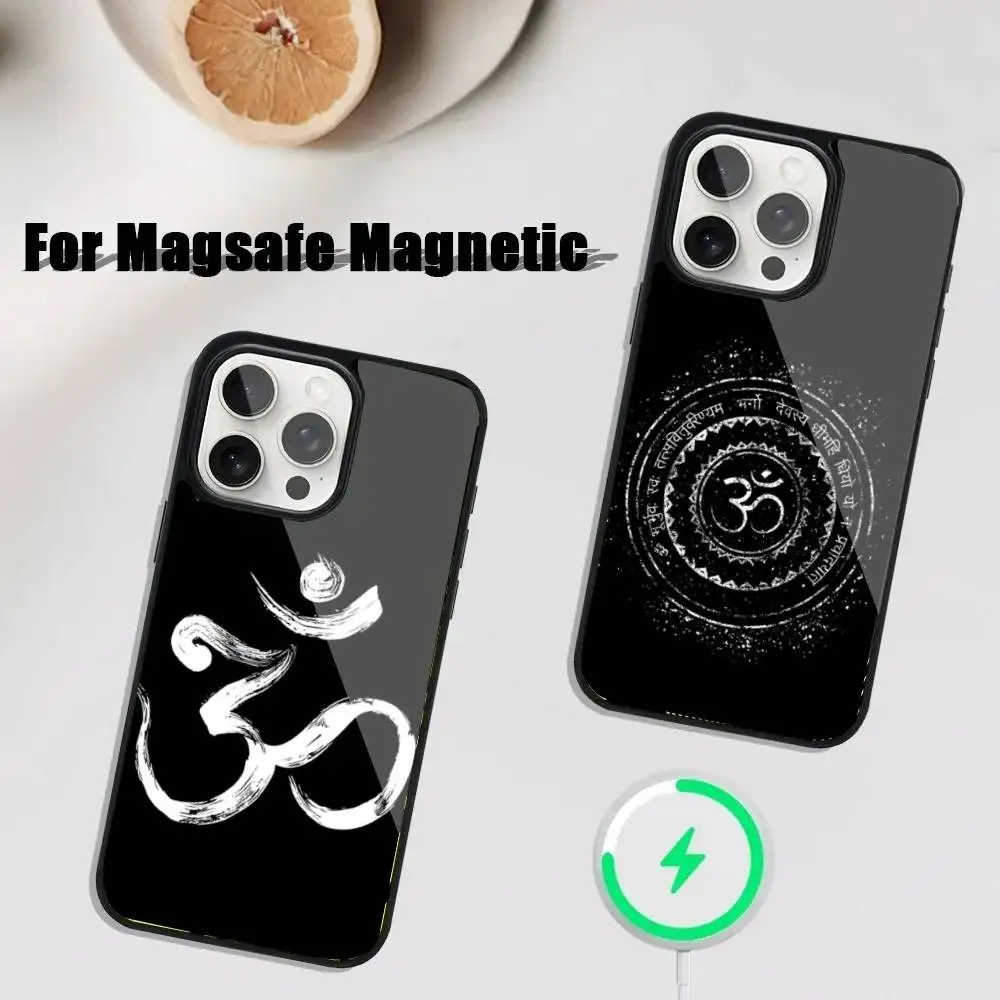 

Yoga A-Aum O-Om Sports Phone Case For iPhone 17,16,15,14,13,12,11,Pro,Max,Plus,Mini,SE4,E Magnetic Magsafe Wireless Charging