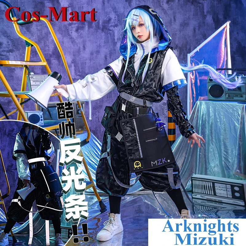 Cos-Mart Hot Game Arknights Mizuki Cosplay Costume Music Synesthesia Gorgeous Battle Uniform Activity Party Role Play Clothing