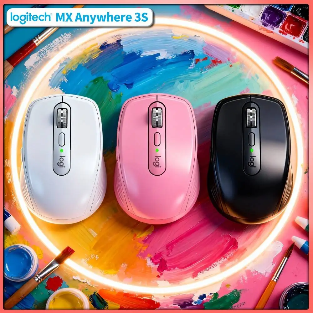 Top-Tier MX Anywhere 3S Mouse - 8000 DPI, Hyper-Scroll Wheel, Silent Click, Perfect for Watch Exhibition Hall Office Work Zone