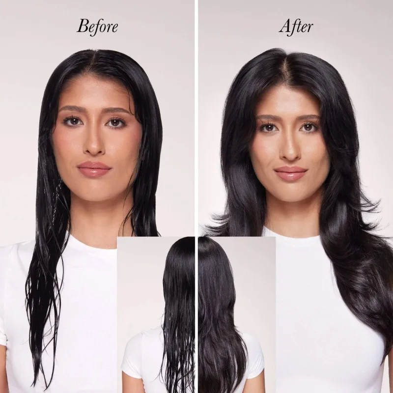 فرشاة L'ange Hair Le Volume 2 في 1 من التيتانيوم لمجفف الشعر، فرشاة الهواء الساخن مع أسطوانة بيضاوية