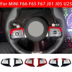 Car Steering Wheel Button Panel Cover Car Sticker For Mini Countryman U25 F65 F66 F67 Cooper E SE J01 J05 2024 2025 Accessories