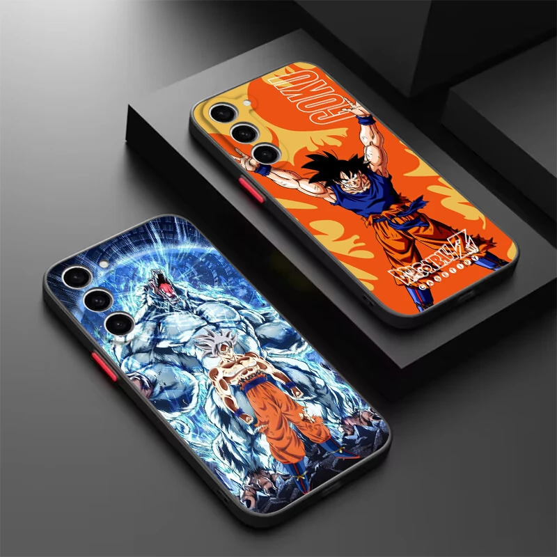 Art D-Dragon Ball Goku Frosted Translucent For Samsung Note 20 A35 A03 A54 A35 A22 A34 A14 A24 A04 A55 5G TPU Phone Case