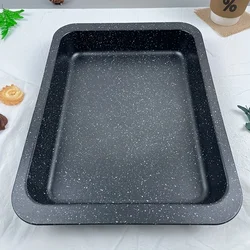 1 piece about 14.4inch 36.7cm large black rectangular non stick baking tray carbon steel multi purpose barbecue tray