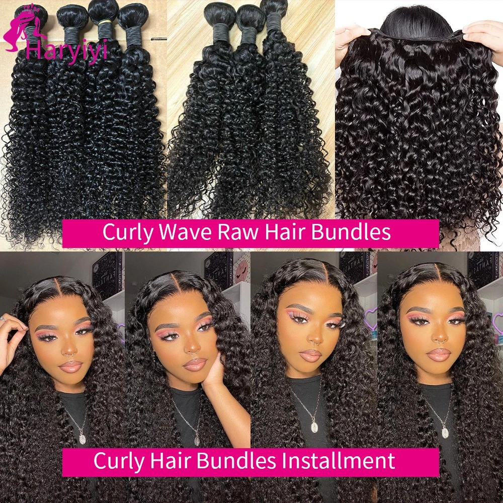 24 30 40 Zoll Lockige Haarbündel 12A Burmesische Lockige Haarbündel Kinky Curly Echthaar-Bündel Natürlich Schwarze Rohe Haarbündel – Detail 4
