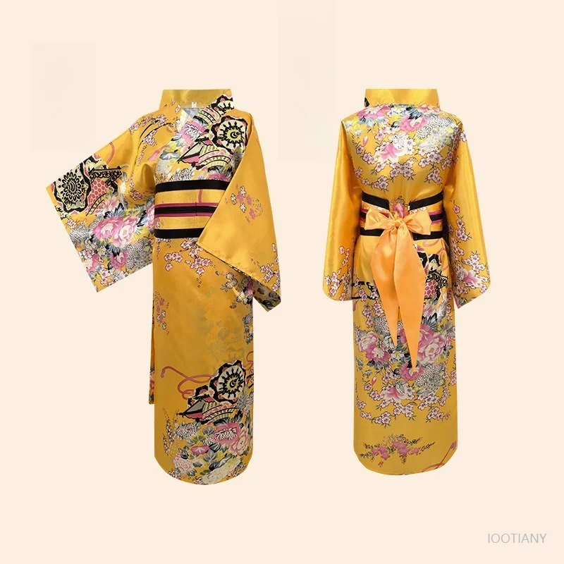 Children's Floral Japanese Kimono Yukata Anime Character Cosplay Yukata Halloween Costume Party Performance Photography Geisha