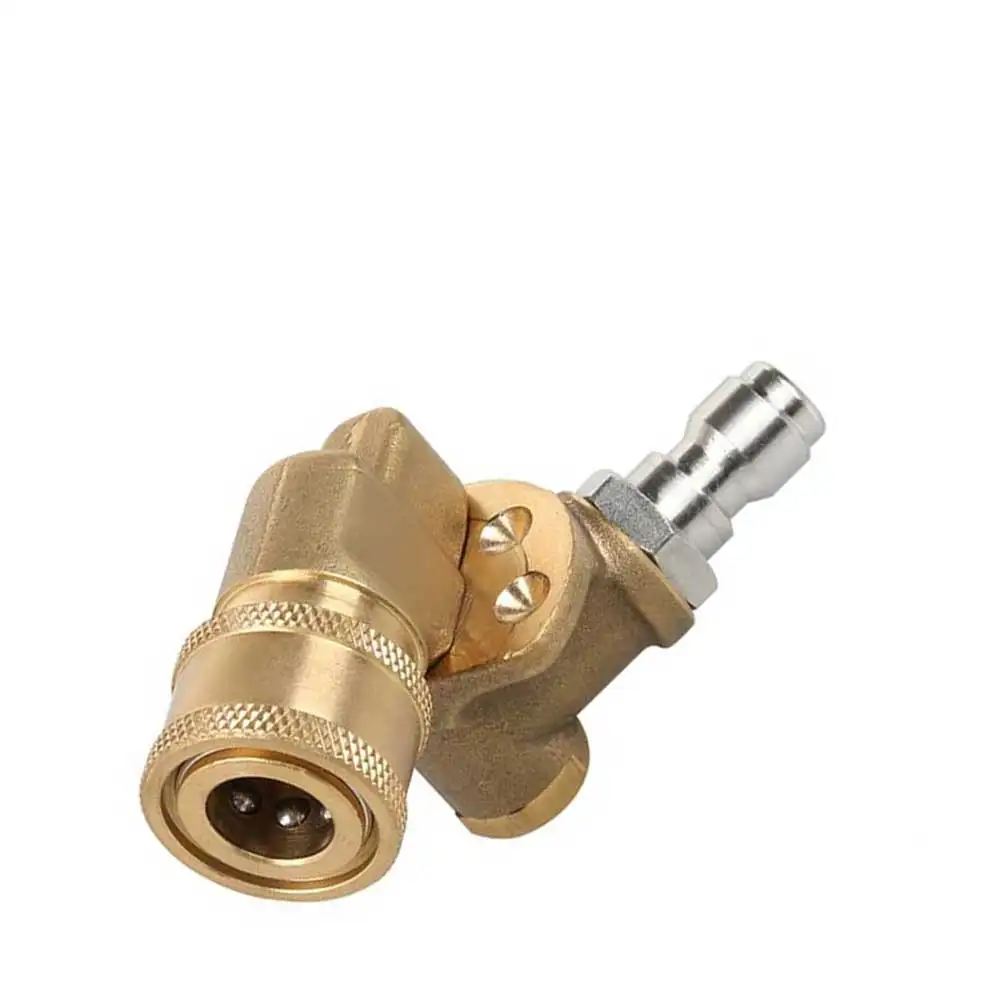Swivel Coupling for Pressure Washer 4500 PSI with 5 Spray Nozzle Tips 0 15 25 40 Degree and Soap 1/4 Inch Female Quick Connect