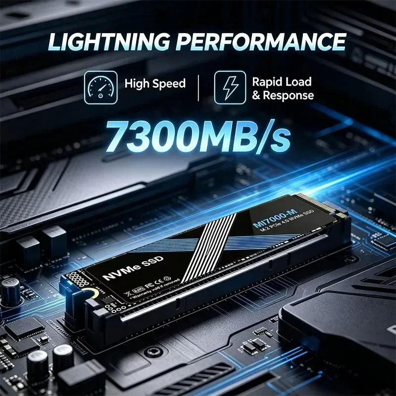 MI7000-M M.2 SSD Hard Disk 500GB 1TB 2TB 4TB 7300MB/s NVMe M2 SSD PCIe 4.0 Internal Solid State Drive For Laptop Desktop PC