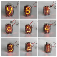 RGB 6 Digit IN-12 Nixie Glow Tube Clock with Decimal Point Glow Tubes IN12 Digital Tube Clock Glow Tube for LED Clock DIY Parts