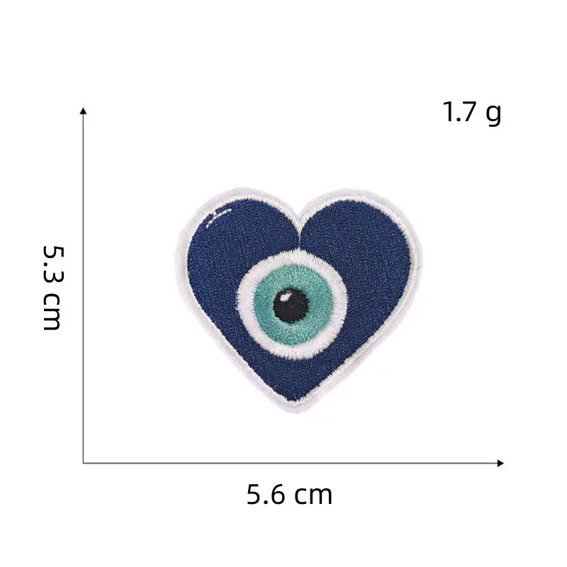 New Devil's Eye Blue Eyes Embroidery Patch Iron on Patches for Clothes Stickers for Clothes Cloth Applique Decoration Supplies