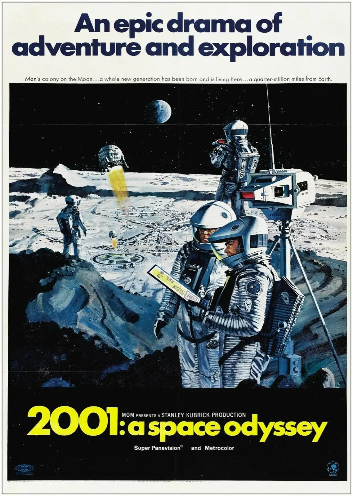 2001 A Space Odyssey Classic Movie, Art Picture Print Silk Poster ,Home Wall Decor