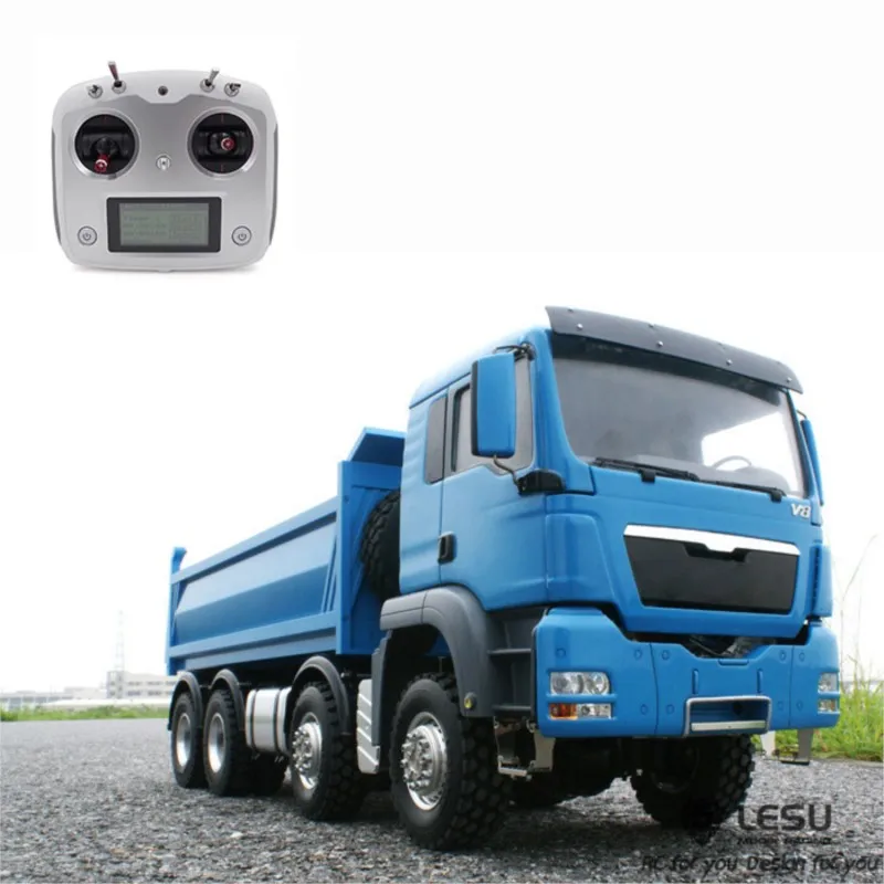 LESU 1/14 8*8 Hydraulic RC Dumper Truck Model I6S Radio Motor Esc DIY Tamiyayy Outdoor Toys