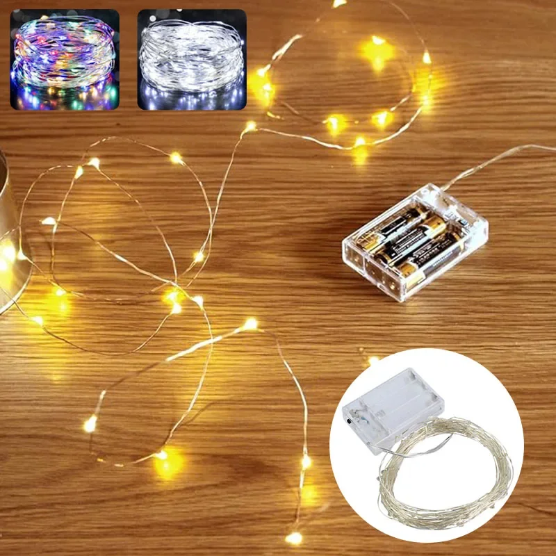 Fairy Light String LED Copper Wire String Light 2/3/5/10M Battery Powered Waterproof Lamp For Home Garden Party Wedding Decor