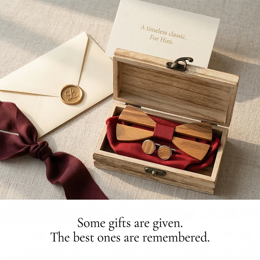 Mens Wooden Bowtie Set Minimal - Mens Grooming Box review and price