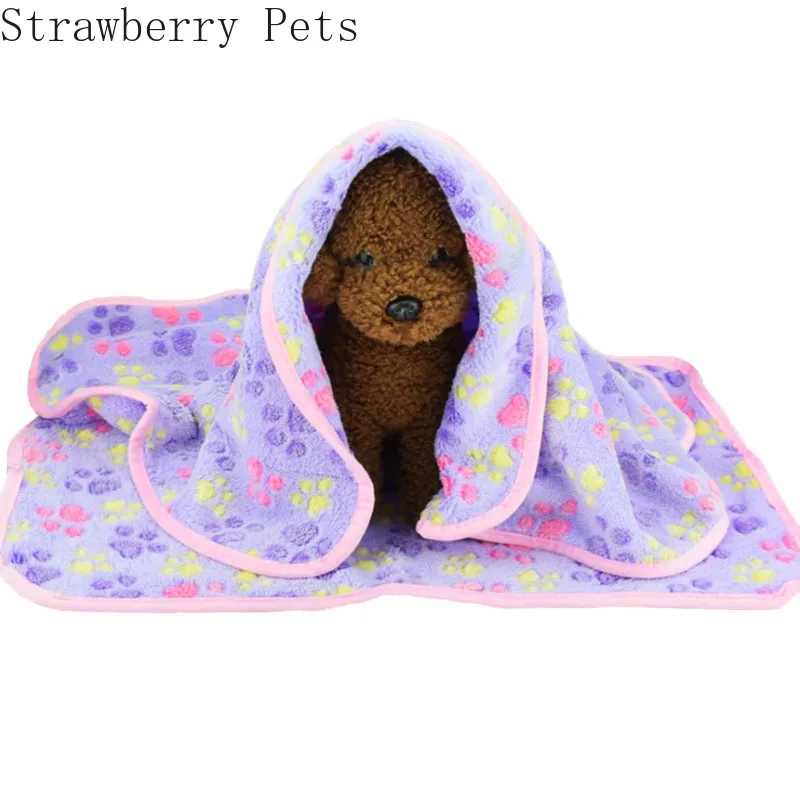 

Super Soft Flannel Fleece Cat Dog Bed Mats Paw Foot Print Warm Pet Blanket Sleeping Beds Cover Mat For Small Medium Dogs Cats