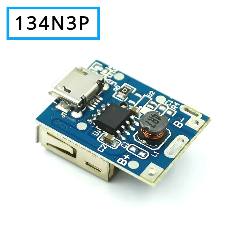 5/10pcs 134N3P 5V Boost Converter Step-Up Power Module Lithium Battery Charging Protection Board LED Display For DIY Charger