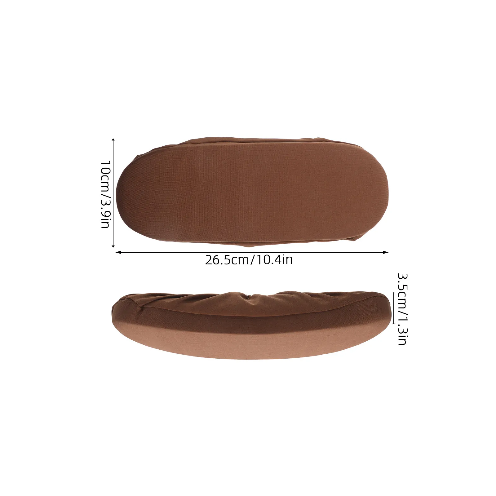 A Pair Office Chair Armrest Covers High-Elasticity Memory Foam Armrest Pads Office Gaming Desk Chair Arm Support Protector Brown