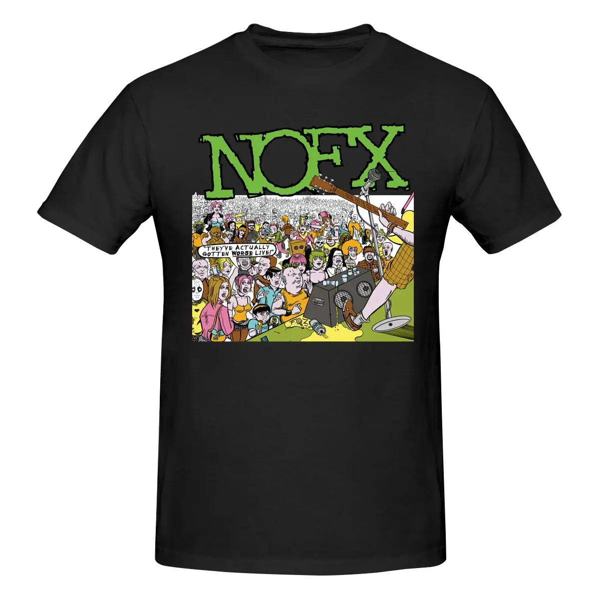 00S Nofx Cotton Band Old Vintage Music Noevx Punk Lock Shirt T-shirt Tee Pop Classic