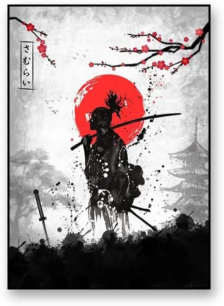 Vintage Japanese Samurai Bushido 6 Aluminium Metal Tin Sign 8x12 Inch Home Poster Bar Pub Decor