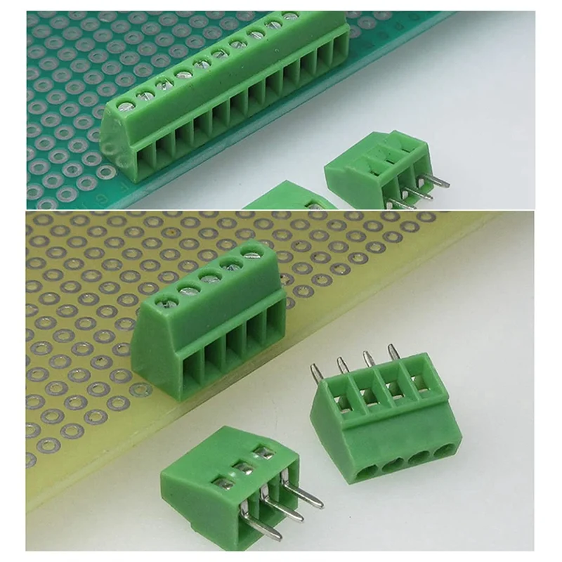 ABGG-PCB Mount Screw Terminal Block Connector 50PCS 2.54Mm 0.1 Inch Pitch 2P 3P 4P Terminals 150V 6A