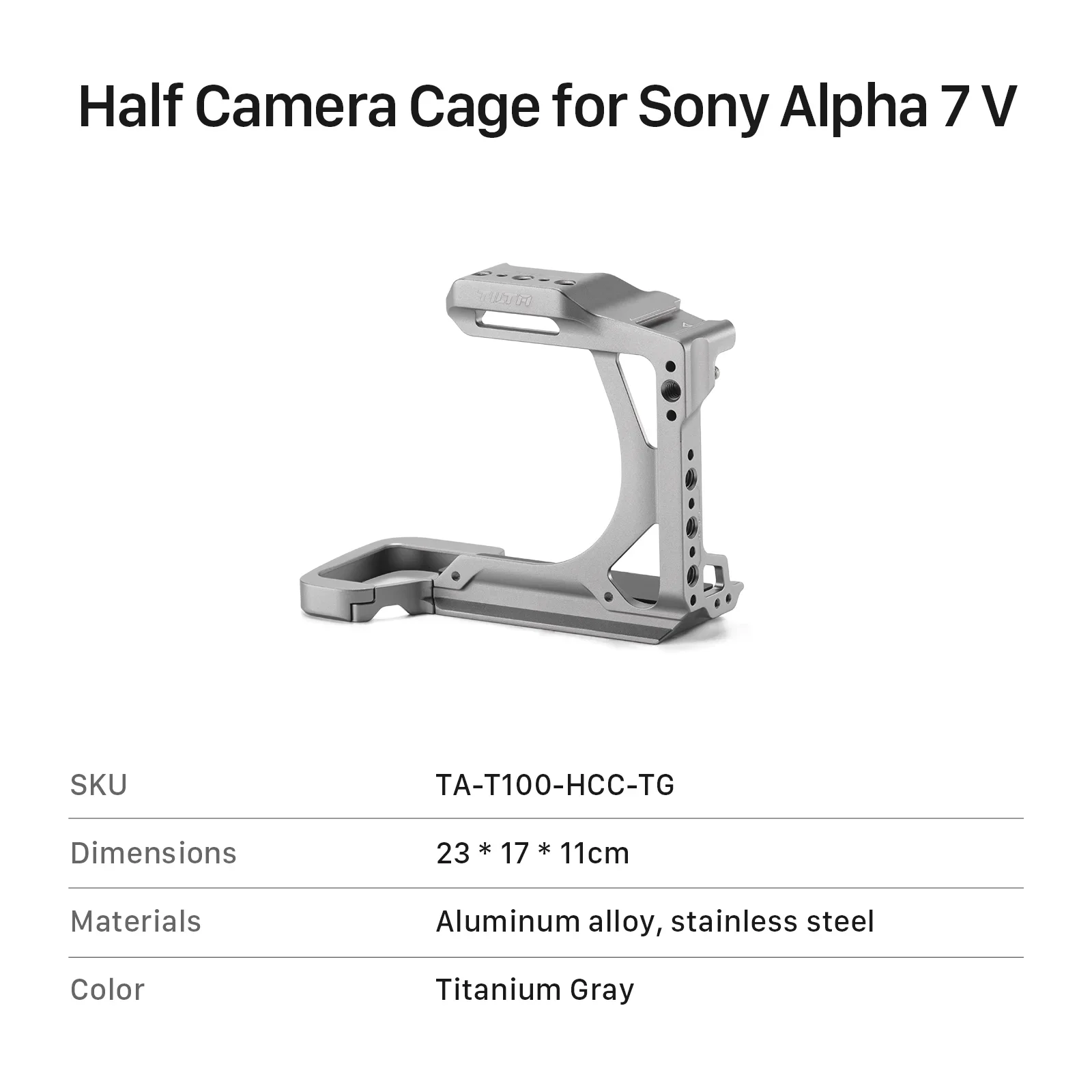 TILTA A7 V Camera Cage voor Sony Alpha 7 V A7M5 A7 IV 7R V met kabelklem Xeno zijhandgreep PD V-mount batterijhouder TA-T100