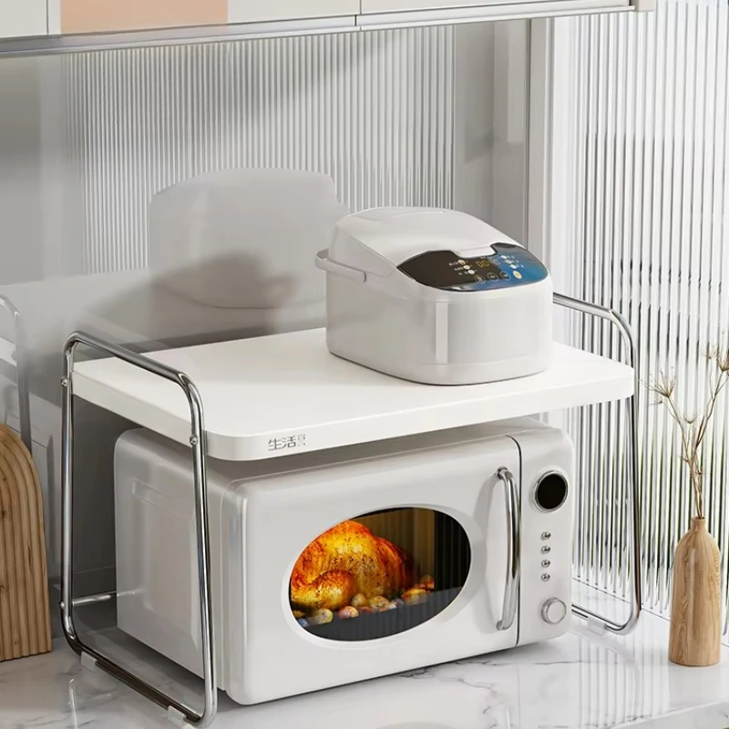 

Stainless Steel Microwave Stand, Kitchen Rice Cooker Rack, Countertop Storage Shelf, Oven and Rice Cooker Support Rack