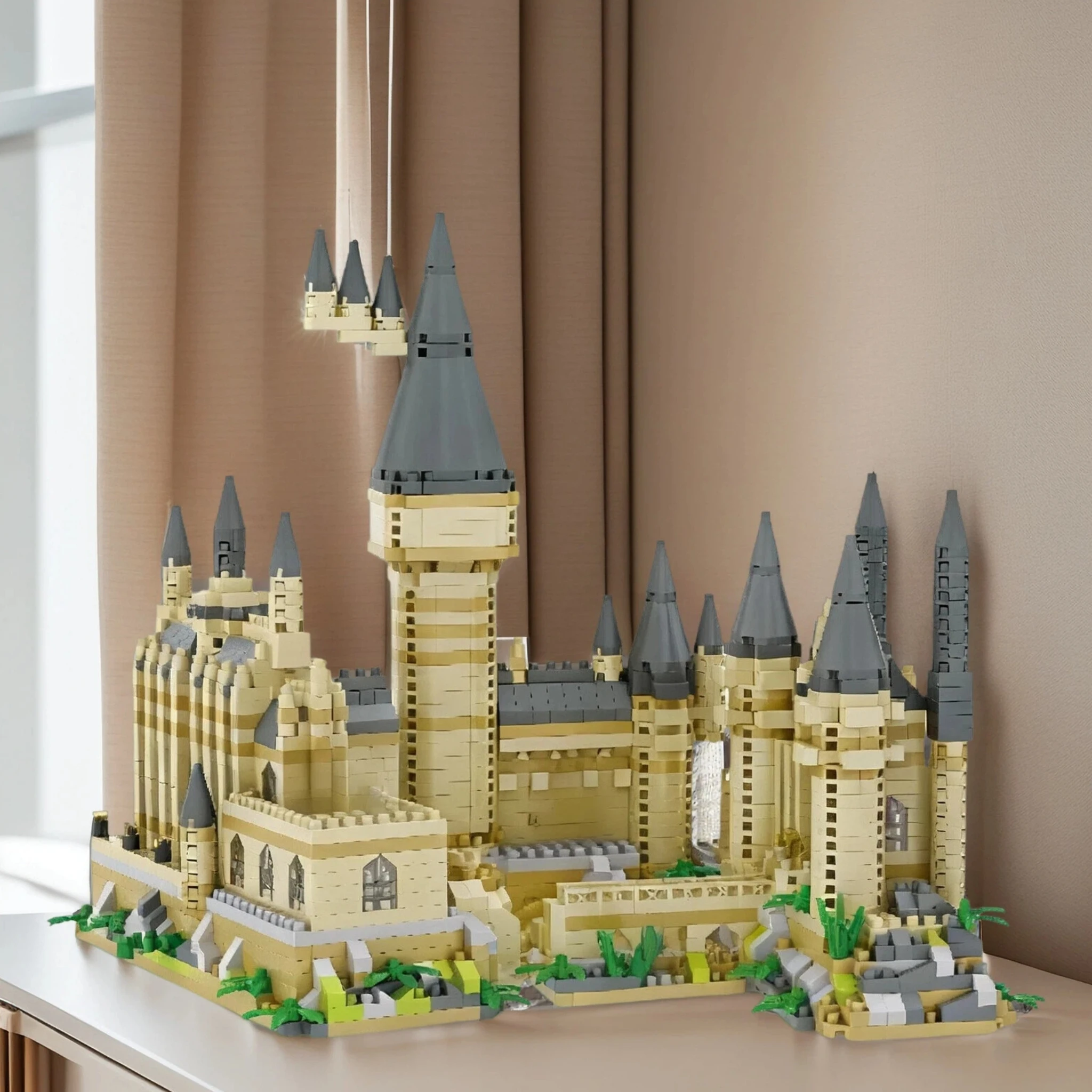 Hogwarts Magic Castle Micro Building Blocks Wizard School Desktop Collection view 4