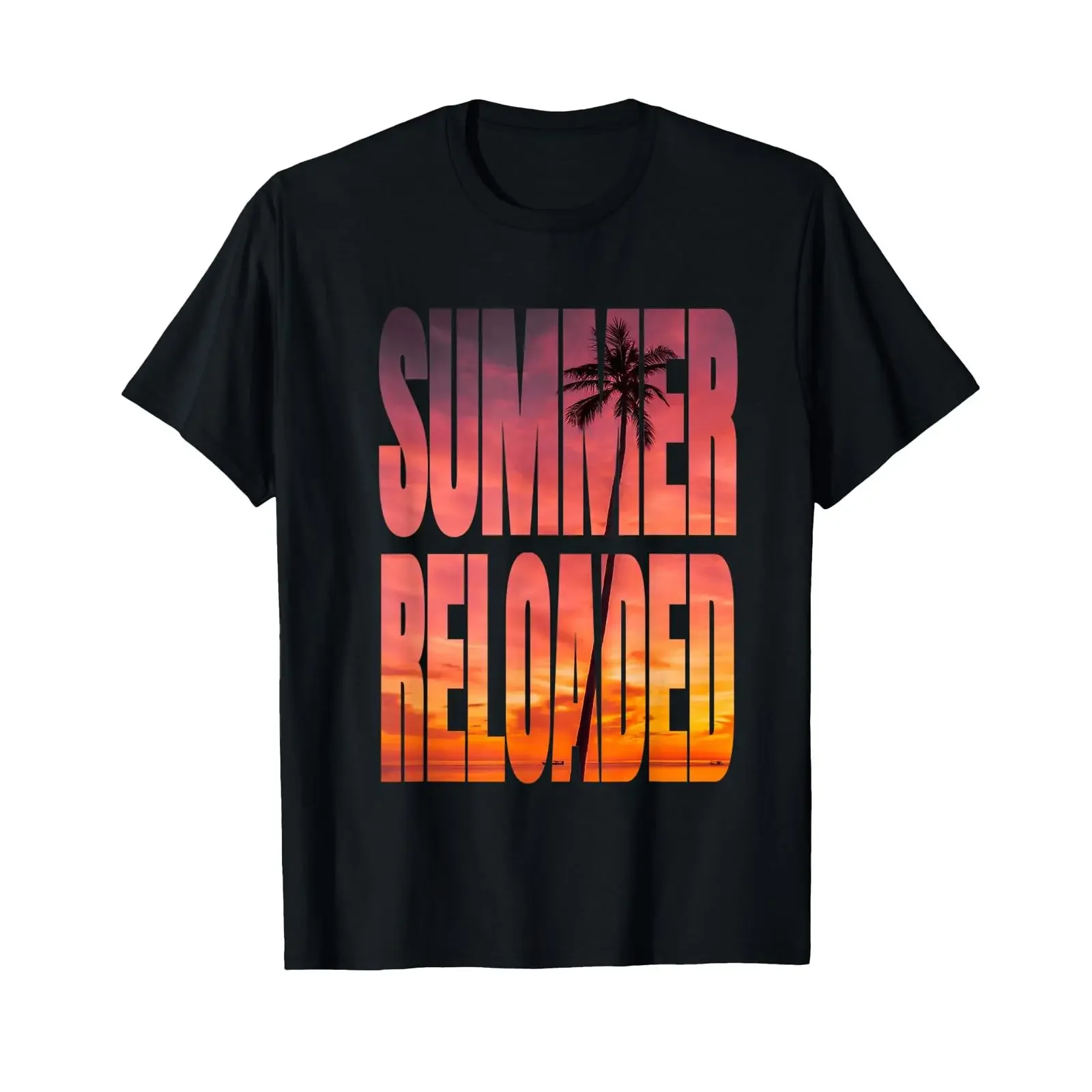 Summer Reloaded T-Shirt The Sun Repeat Holiday Vintage gewaschen, vielseitig, unisex, stilvoll, bequem, Designer-Kleidung für Herren, weich