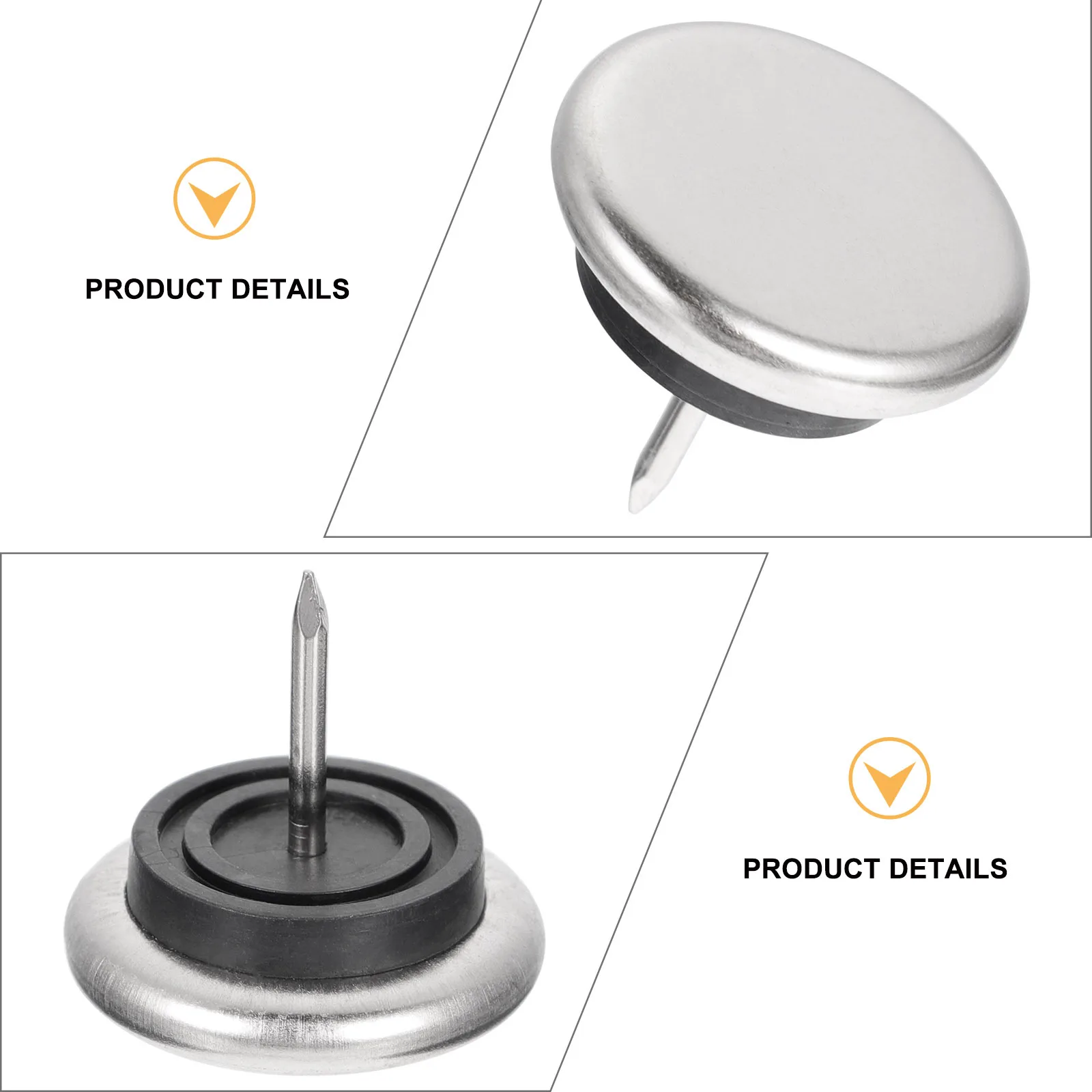 

20Pcs Furniture Slider Nails Floor Protectors Chair Glides Smooth Silent Glide for Hardwood Laminate Tile Floors