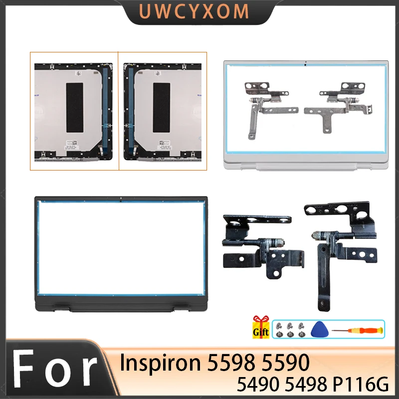 

NEW Laptop Case Repalce For Inspiron5598 5590 5490 5498 P116G LCD Back Cover/Front Bezel/Hinges