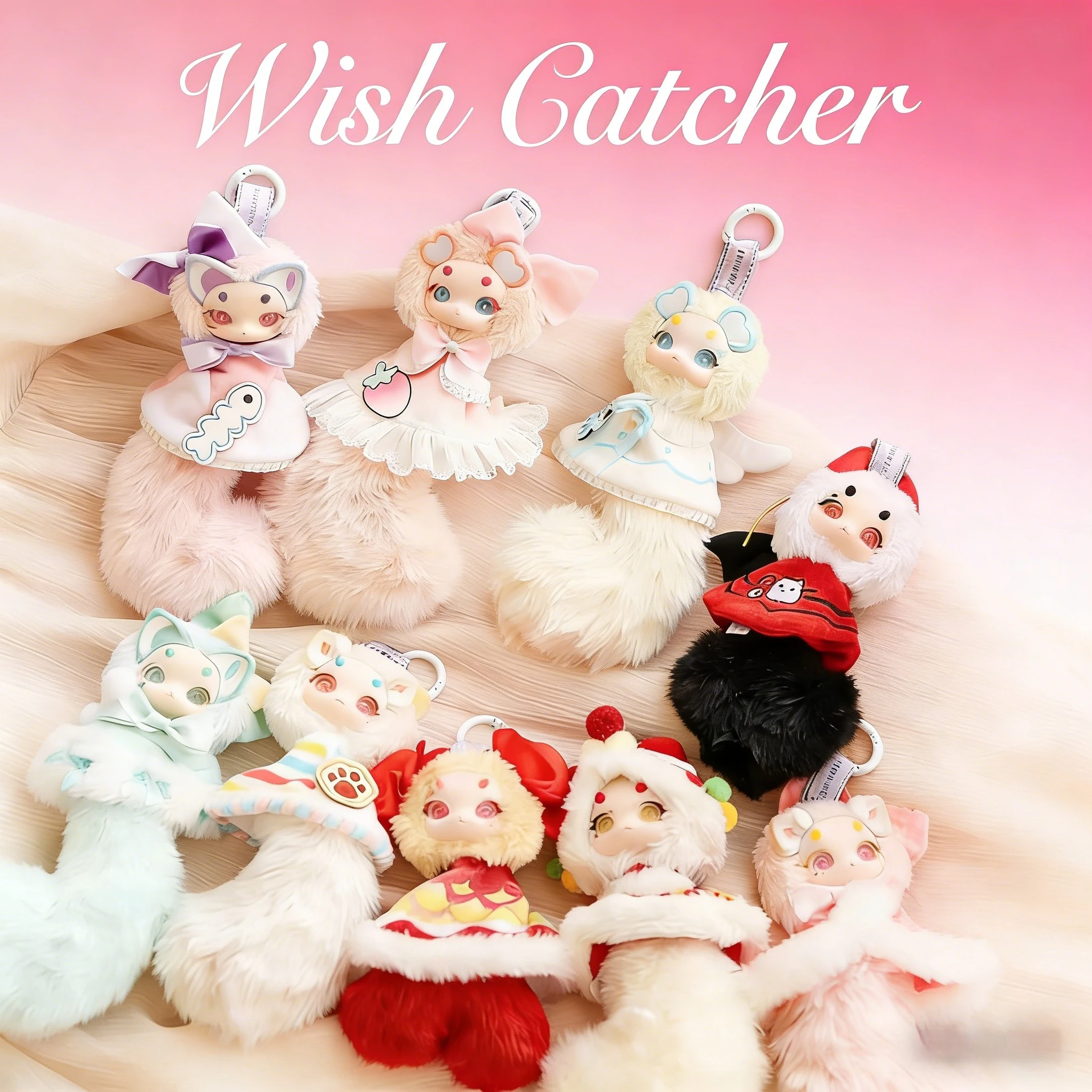 

2026 New Wish Catcher Series Plush Blind Box Cute Fantasy Creature Stuffed Backpack Charm Pendant Trendy Collectible Toy Gifts