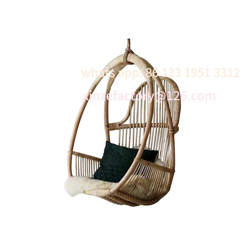 

Customizable ins Hanging Rocking Chair Hanging Chair Swing Indoor Adult Rattan Indonesian True Rattan Vintage Handmade Hanging B