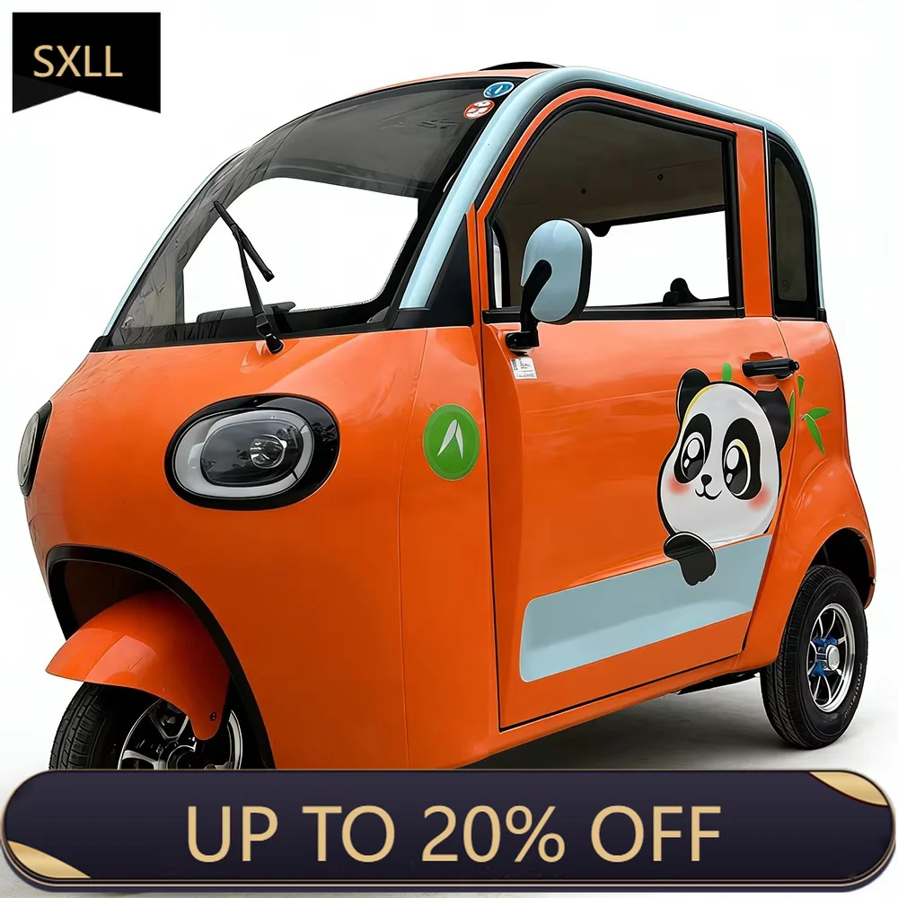 SXLL High Power Two Person 72V 3000W 5000W Enclosed Dudu Electric Motor Kit Passenger Tricycle for Commercial Use with Driving C
