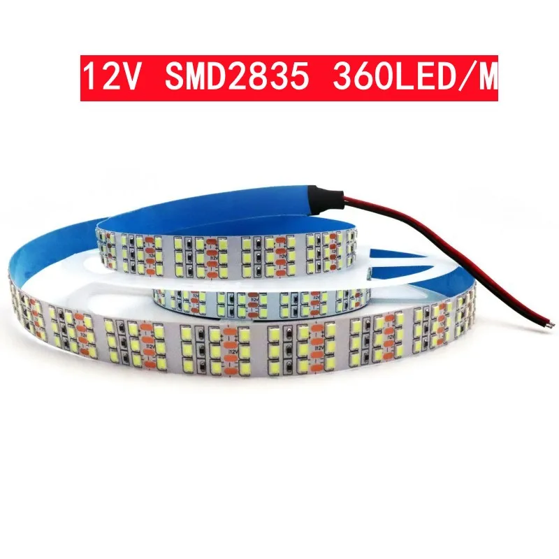 

5m DC12V Super Bright Tirple Row 2835 LED Strip 360 Leds/m 1800 leds 16mm PCB Warm Natural White Soft Flexible Tape LED Light