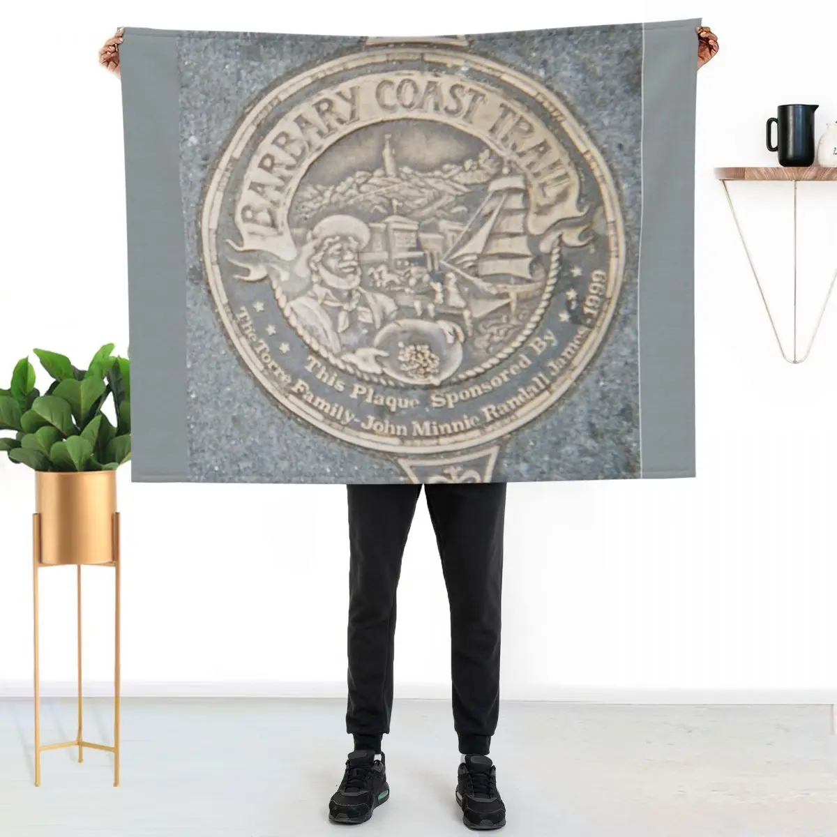 Barbary Coast Throw Blanket Multi-Purpose blankets and throws Hairys Polar Bed for sofa Blankets