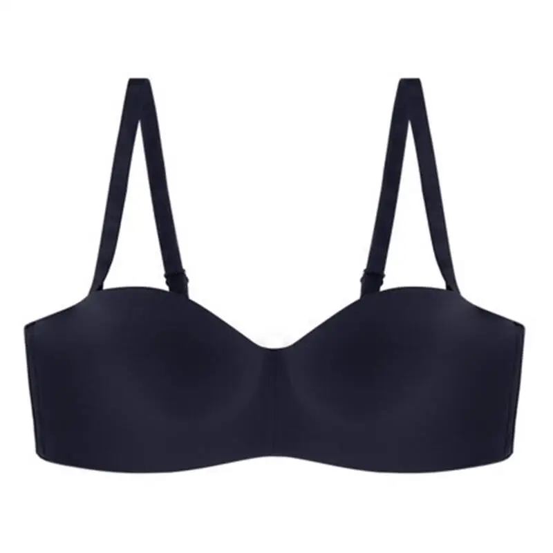 Seamless Strapless Half Cup Bra for Women Removable Strap Push Up Wireless Comfort Lingerie Underwear