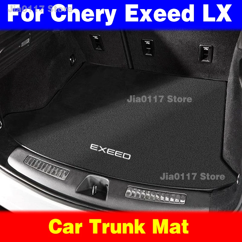 Rear Trunk Mat For Chery Exeed LX Flannel Boot Cargo Liner Tray Trunk Luggage Carpet Car Accessories