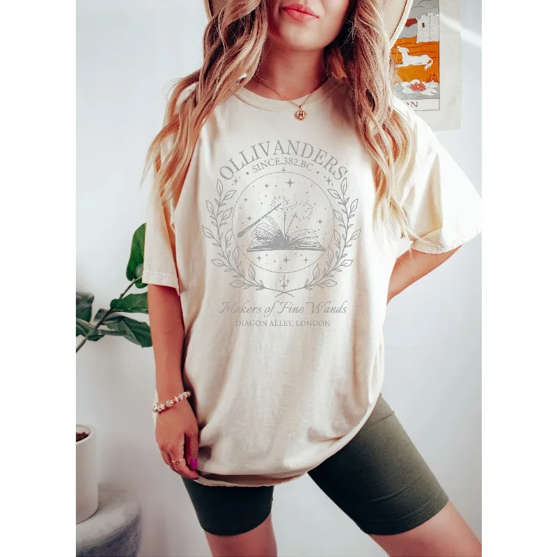 تي شيرت بوتر فان، قميص Wand Shop مناسب لجميع المواسم، ملابس شارع كاجوال وعصرية لكل من الرجال والنساء