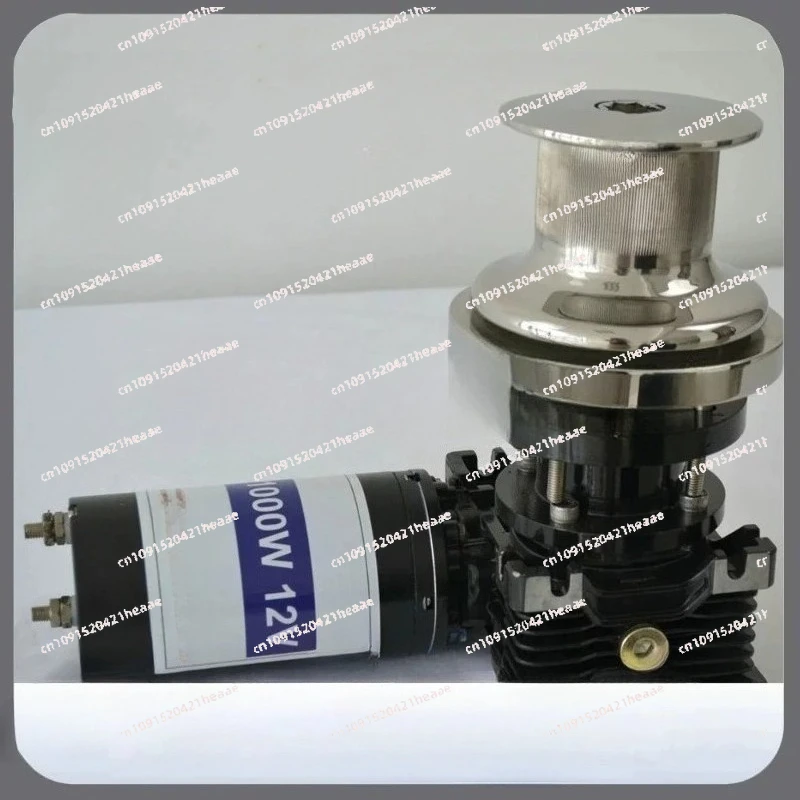 Suitable for 12/24v Motor 600W Max. Load 190 kg Rope Size 12 mm， DC Electric Winch Anchor Winch