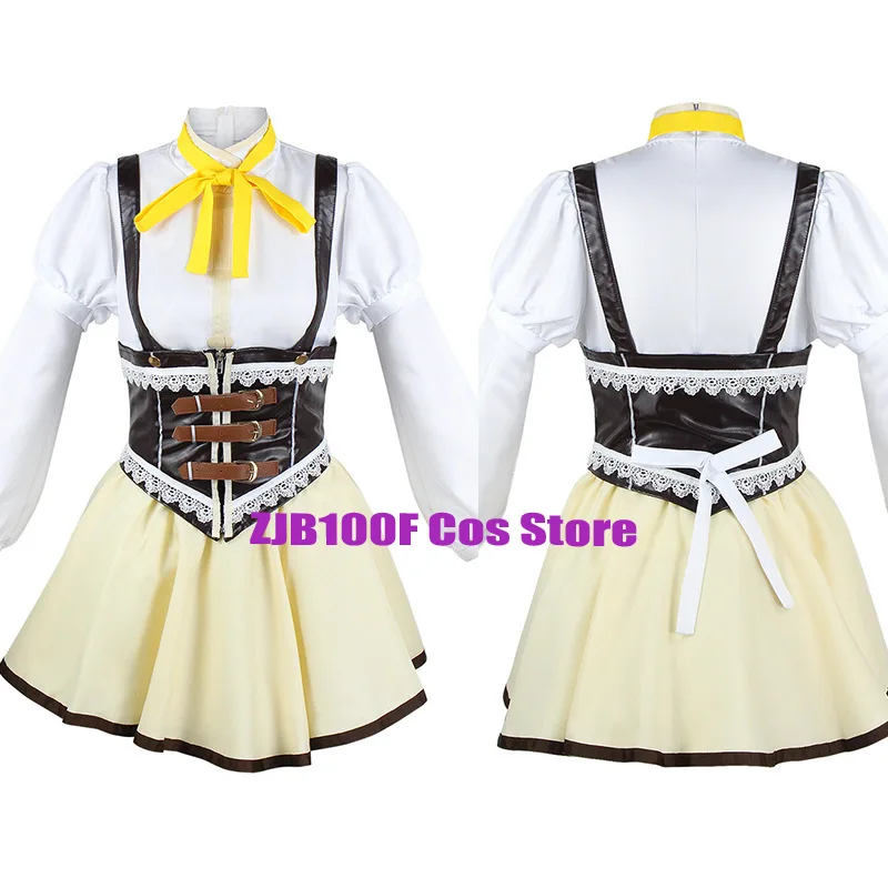 Puella magi madoka magica cosplay anime tomoe mami cosplay kostüm uniform prinzessin kleid set halloween party outfit für frauen