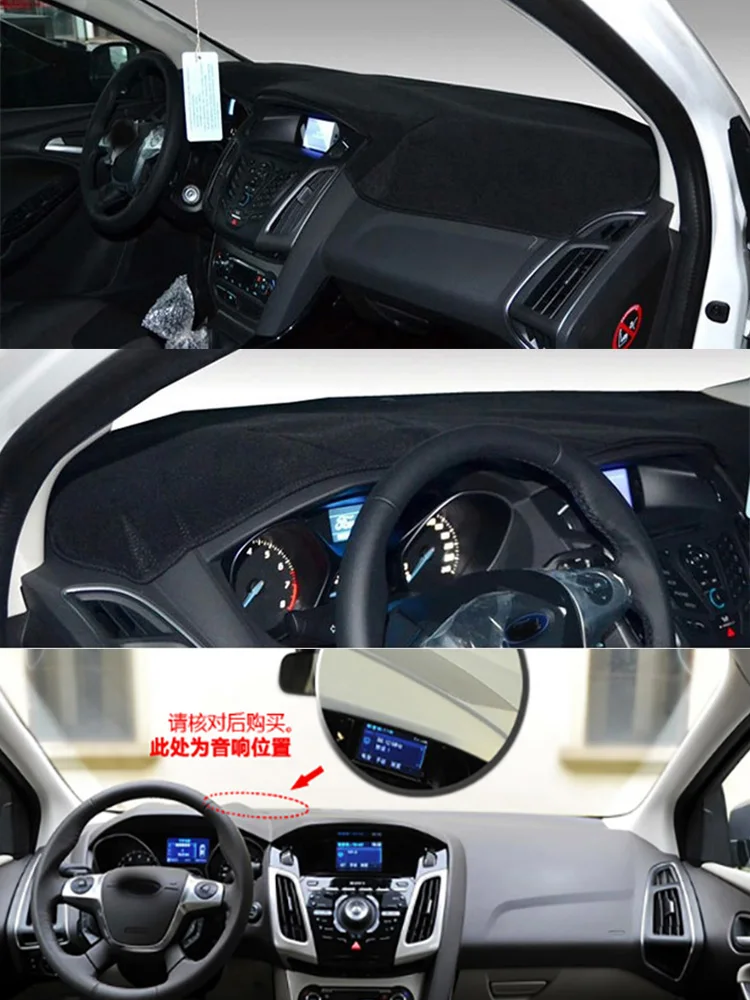 

For 2011-2018 Ford Focus III Mk3 Dashmat Dashboard Cover Instrument Panel Insulation Sunscreen Protective Pad Ornaments