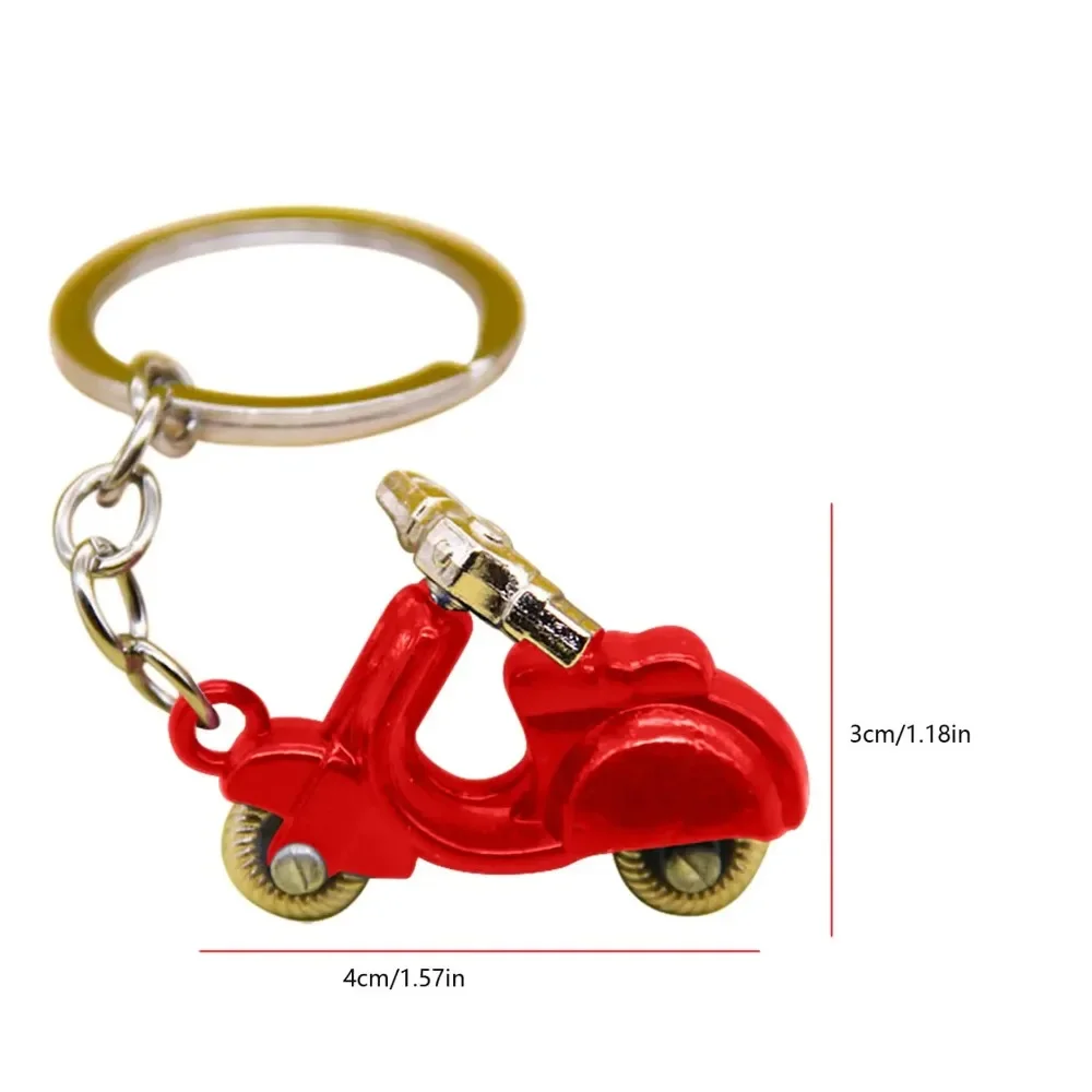 Mini Creative Cute Lady Motorcycle Keychain Stylish 3D Scooter Car Key Chains Classic Electric Keyring Pendant Women Gift