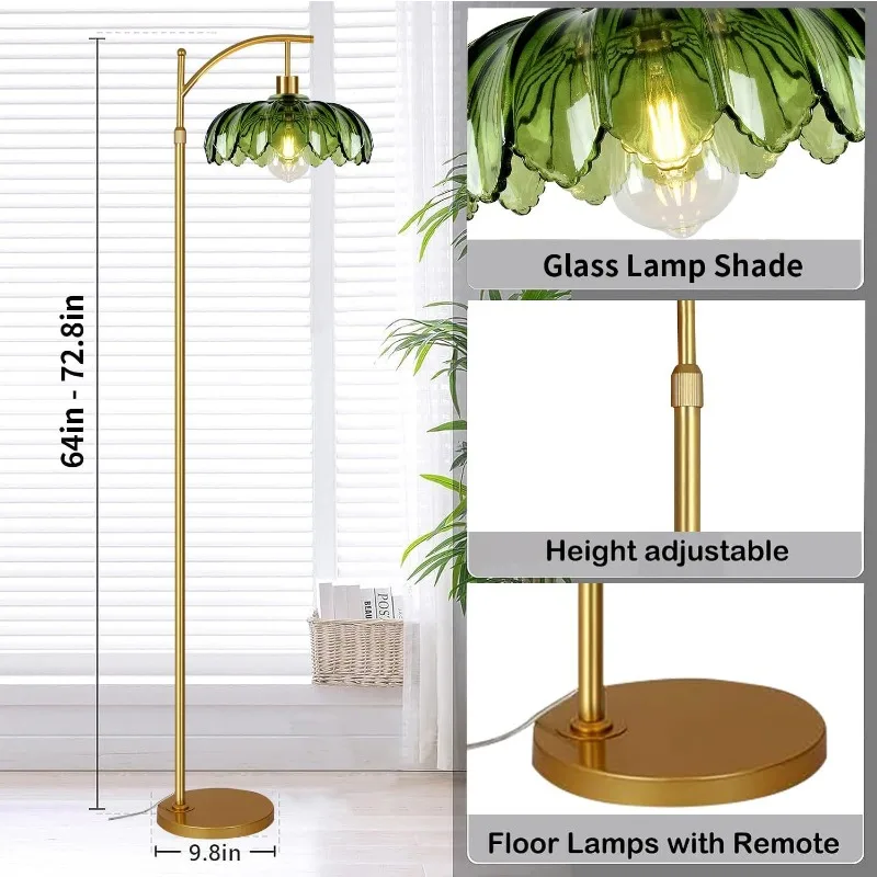 Nordic Luxury Artistic Glass Floor Lamp Modern Creative Design for Living Room Bedroom Ambient