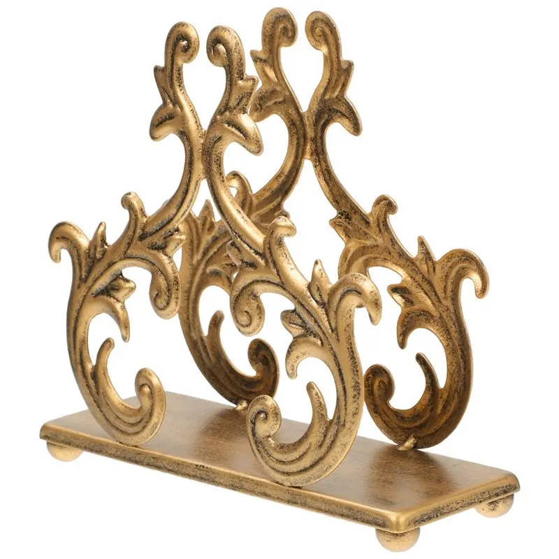 ABUN Retro Decorative Napkin Holder, Iron Tabletop Napkin Dispenser Stand for Kitchen Dining Room Decor