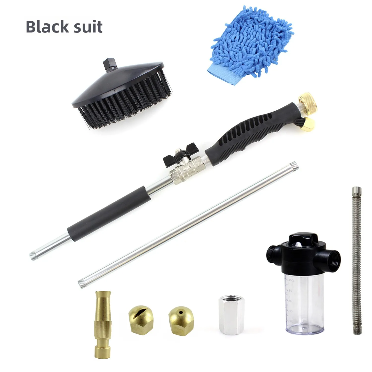 

Автомойка, расширенная водяная щетка, водяной пистолет, регулируемая насадка, пенопластовый пистолет для полива сада, водяной пистолет высокого давления