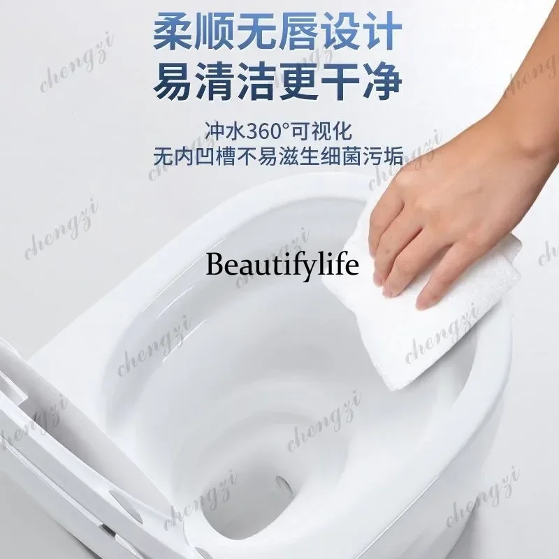 Household toilet deodorant silent ceramic toilet siphon single hole sewage anti-splash toilet ab01