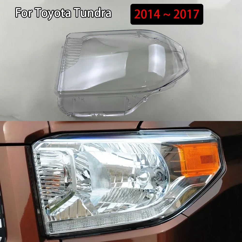 

For Toyota Tundra 2014 2015 2016 2017 Car Headlight Cover Lampcover Lampshade Lamp Glass Lens Case Auto Light Caps