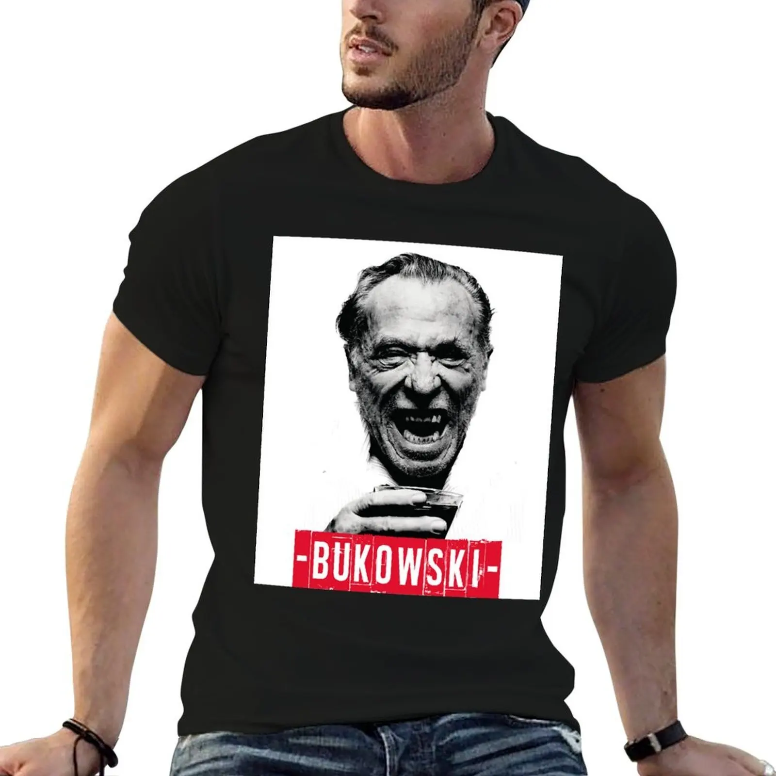 

Музыка повседневная футболка для подарков, юмор, футболка для фанатов, мужская рубашка Bukowski, подарок, забавные темные рубашки, забавные футболки на день