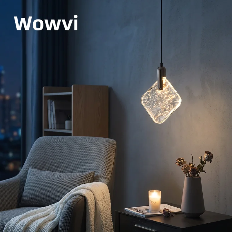 

Новые хрустальные светодиодные подвесные светильники Wowvi: скандинавская роскошная люстра из хрустального стекла, прикроватная лампа для спальни, декоративный светильник для столовой